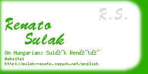 renato sulak business card